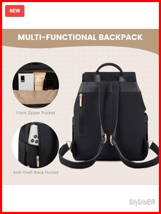 Mini Quilted Backpack Purse for Travel Work Anti-theft Pocket Daypack main image 5